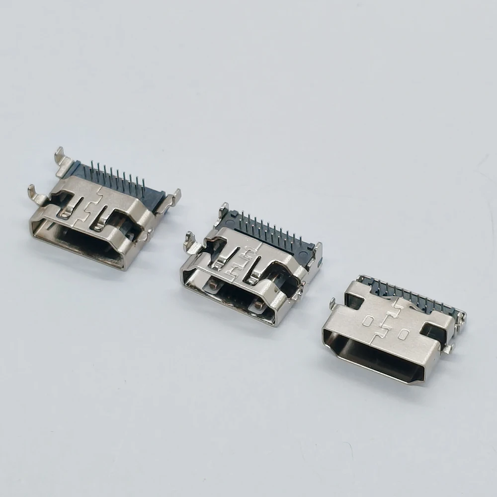 5 Stück 19-Pin HDMI Typ A Buchsenstecker Einbauboard 3,7/4,37mm 19P HD-Buchse mit Befestigungslaschen HD-Video-Schnittstellenanschluss – Detail 3
