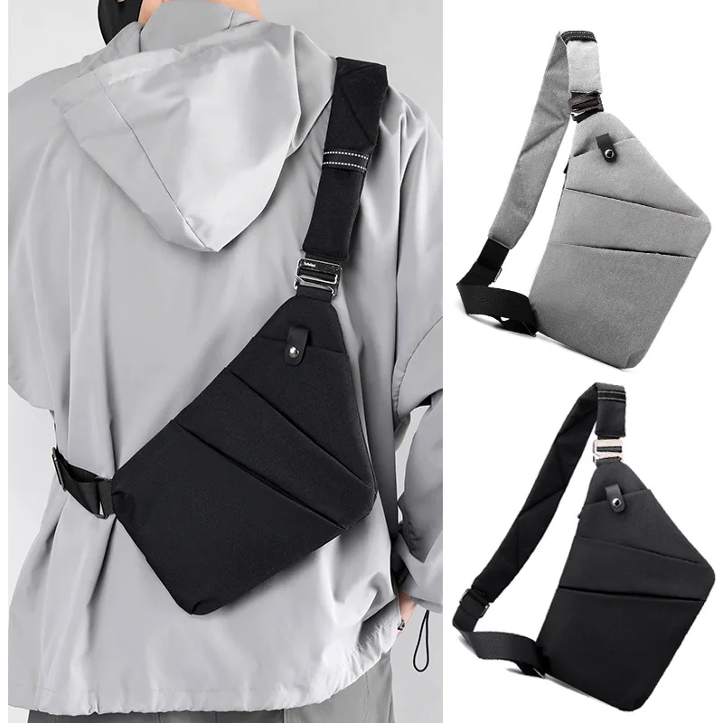 Multifunction Men Right Left Shoulder Crossbody Bag Travel Glasses Holder Sling Bag Pack Messenger Pack Chest Bag for Male