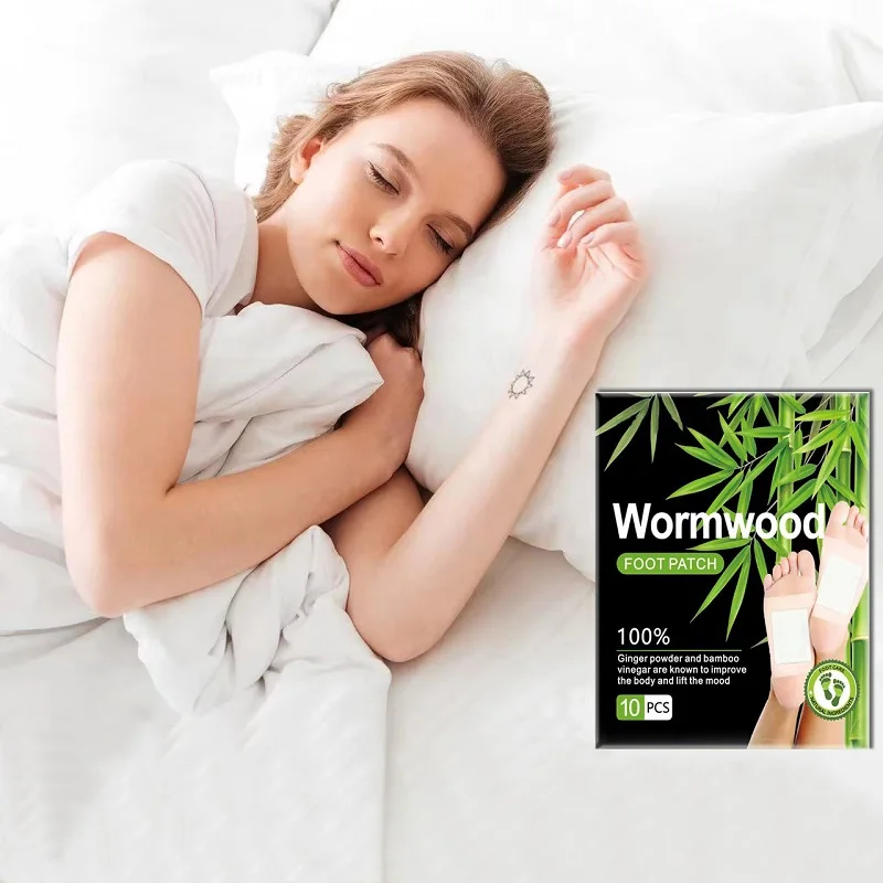 10 peças absinto pé remendo casa cuidados de saúde cuidados de limpeza corporal fórmula de ervas naturais remendos para os pés