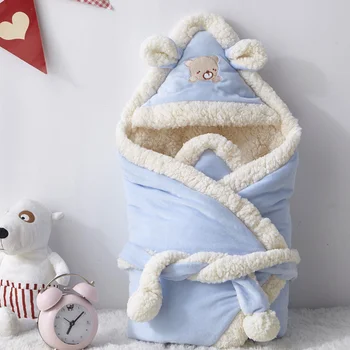 Vêtements pour nouveau-né garçon et fille, couverture polaire en peluche, sac de couchage en coton doux, literie cadeau de naissance pour bébé