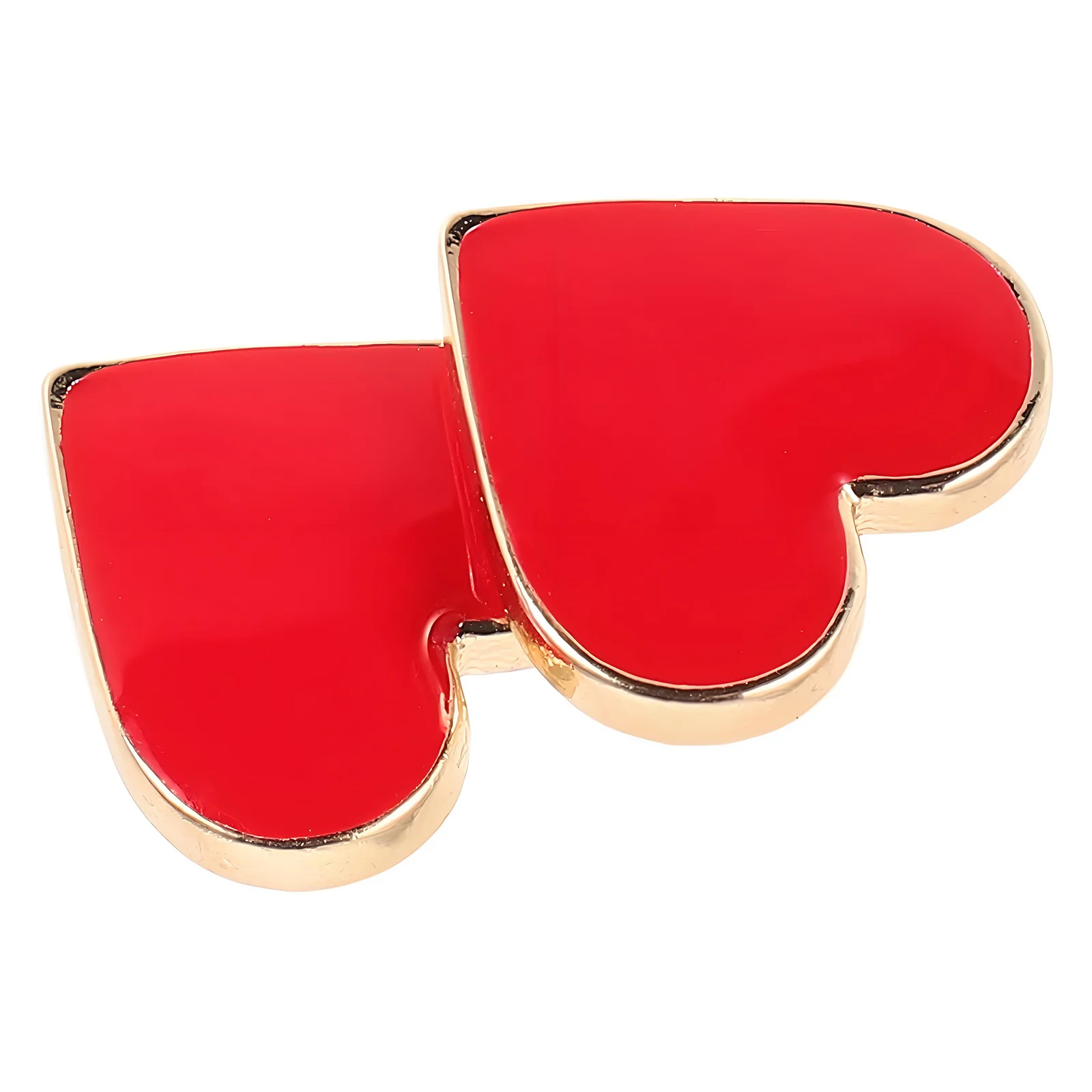 1 paio di eleganti orecchini a bottone alla moda con cuore rosso delicato, gioielli alla moda, leggeri, romantici, occasioni di festa, orecchini a bottone per le donne alla moda