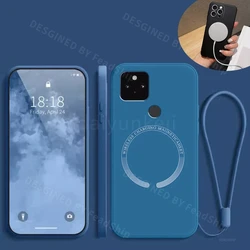 Magnetic Phone Case For Google Pixel 5 Pixel5 Soft Cover Pixel 5A Magnet Wireless Charging Magsafe Silicone Case