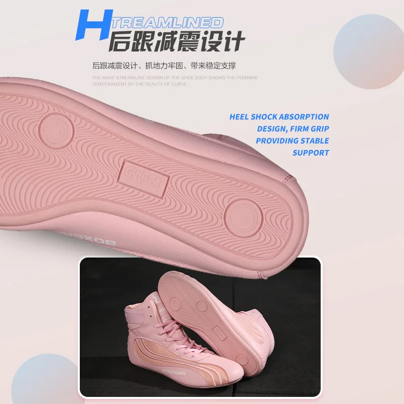 Nowe buty bokserskie i zapaśnicze dla mężczyzn i kobiet Wysokie buty treningowe dla mężczyzn Przysiady Siłownia Fitness Podnoszenie ciężarów Buty