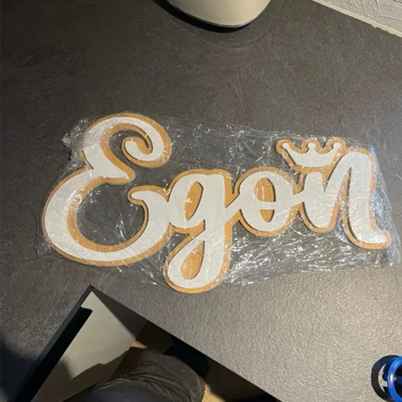 مخصص شخصية جدار اسم علامة خشبية "نجمة" الطبقات الخط الفن الحضانة ديكور الاطفال غرفة الطفل المنزل اللوحة الزفاف #3