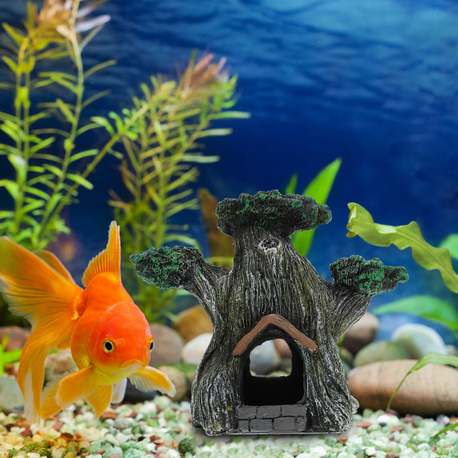 

Resin Aquarium Tree Trunk Driftwood Fish Hideout Cave Betta Shrimp Tank Decoration Fish Shelter Aquarium Ornament