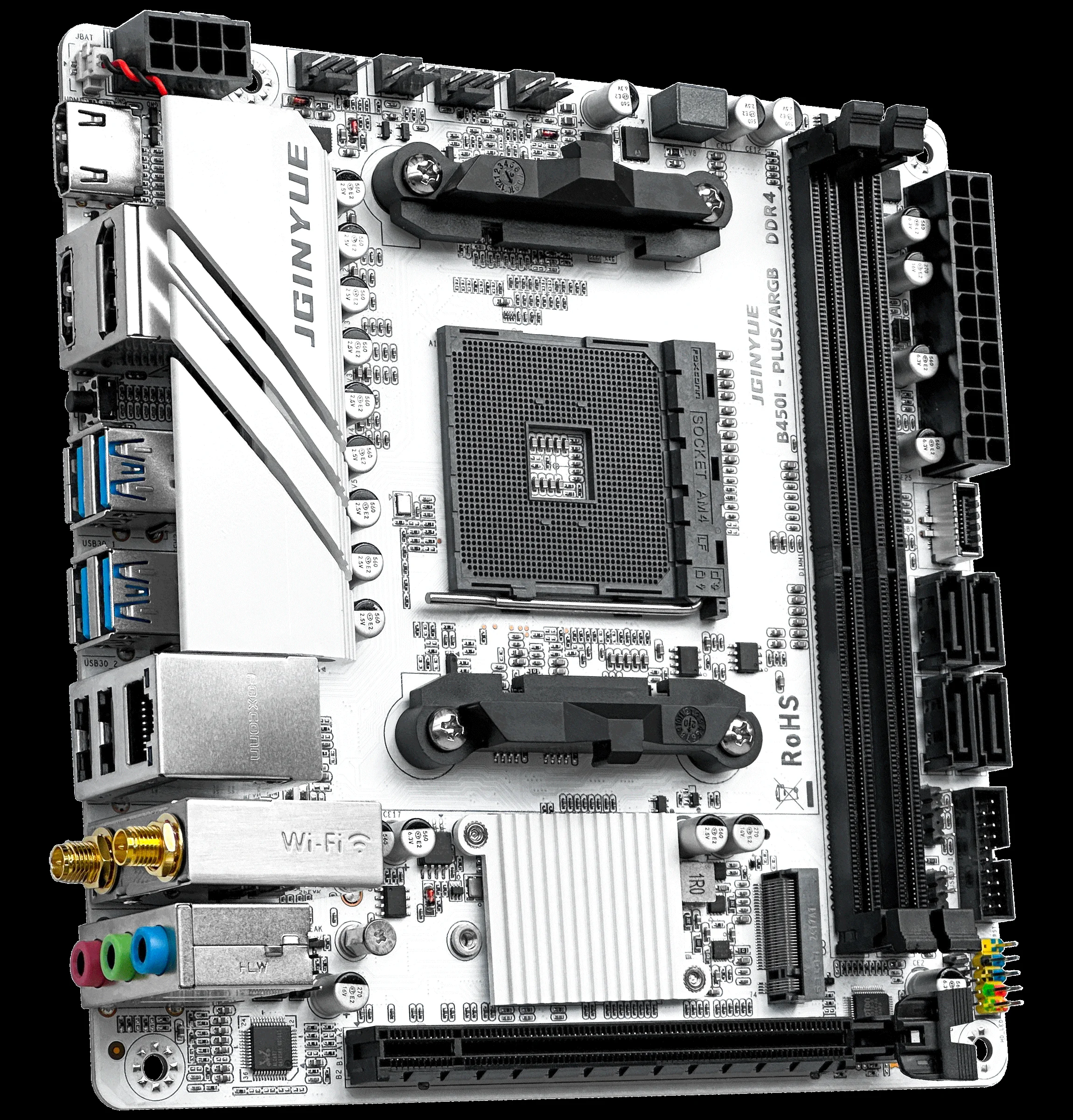 AMD Ryzen 5 3600＋B450 Gaming ITX(ジャンク品) Mini ITX AM4 Motherboard, B450I-PLUS ARGB, Dual M.2 NVMe, ITX SFF
