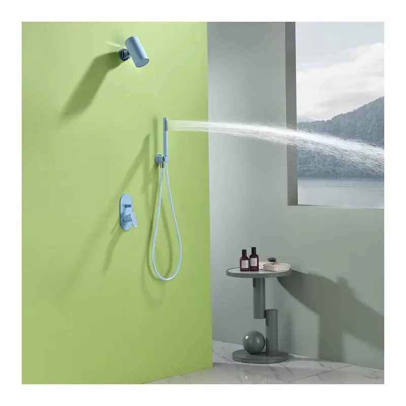Homeshow Bathroom Hot and Cold Water Mixer Valve Brass in Wall Mounted Rain Concealed Bath Shower Mixer Set Without Slide bar