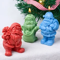 DIY gift bag Santa Candle Silicone mold Christmas Decoration Crafts Resin Plaster soap Clay cement mold Home DIY handmade tools