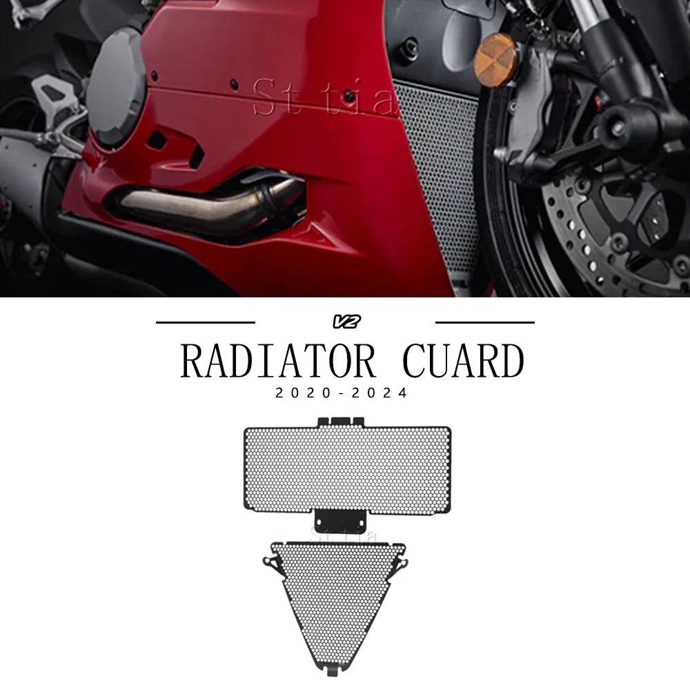 

For DUCATI Panigale V2 R/S 2020 2021 2022 2023 2024 Motorcycle Radiator Grille Guard Cover Oil Cooler Guard Protector Grill