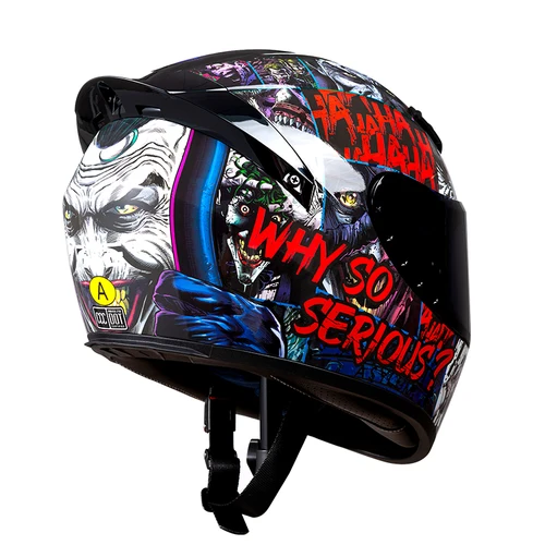 Imagen 2 del producto Casco de motocicleta de cara completa con certificación DOT Unisex, Casco de seguridad para Moto, Scooter, Casco Modular Capacetes
