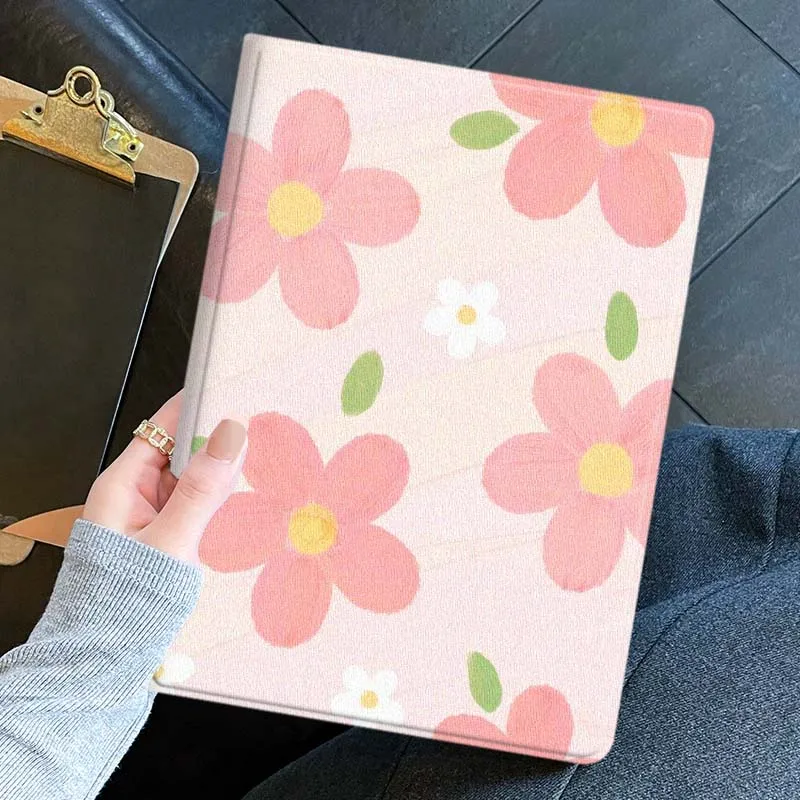 Cartoon Pink Flower For Huawei Honor Pad 9 8 7 6 V9 V8 V7 X9 X8 X7 GT2 GT 3 5 10  Pro Inch Tablet Case Soft
