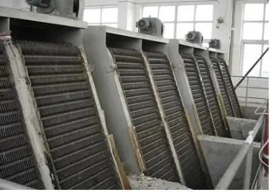 

Frame stainless steel, rake tooth stainless steel rotary grille decontamination machine