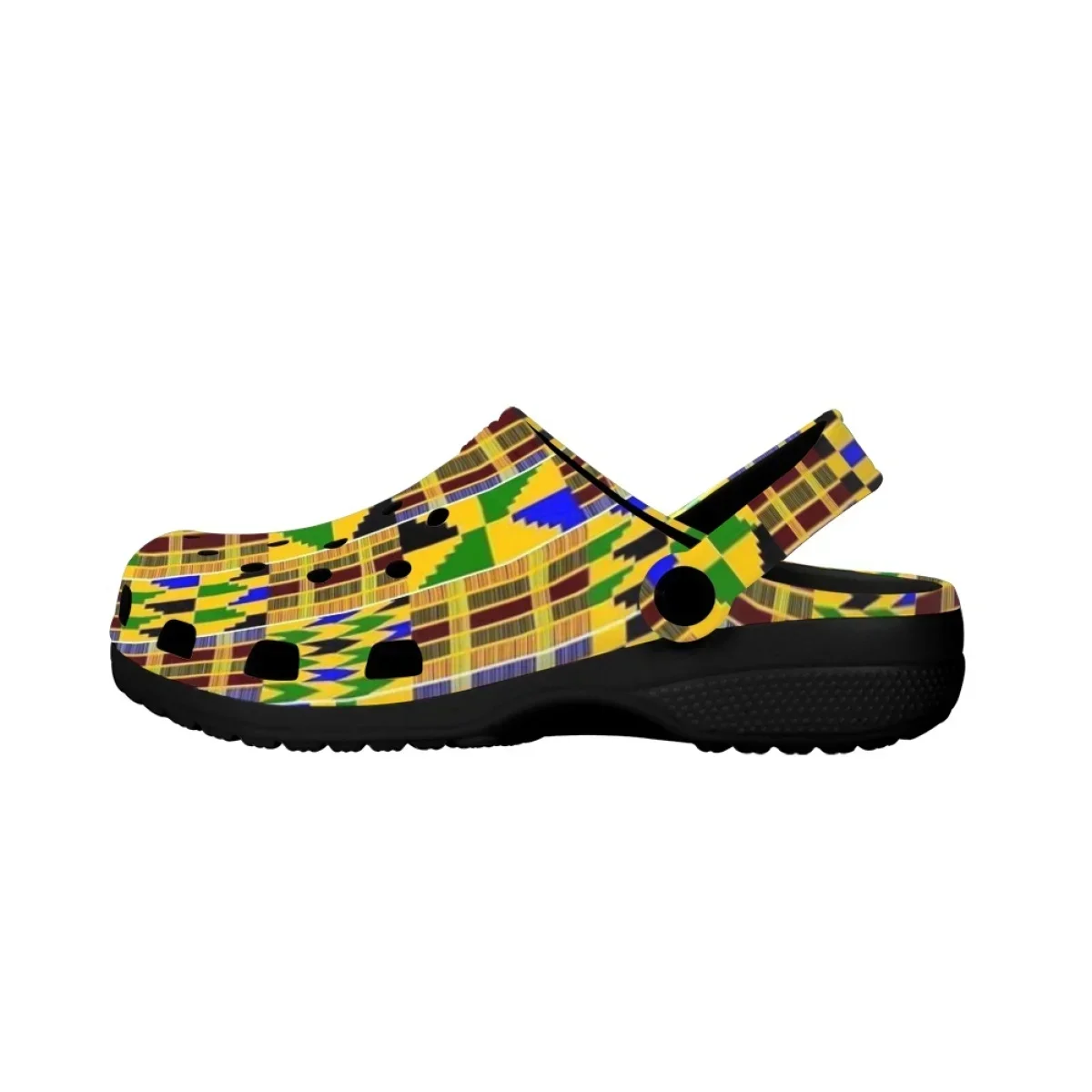 African Tribal Culture Breathable Adult Slides Vintage Black Non-slip Couple Indoor Slippers Summer Casual Flat Garden Shoes