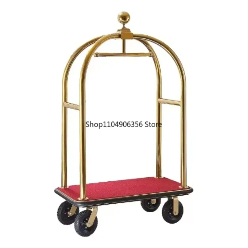 

Тележка для багажа Southern Titanium Hotel, тележка для перевозки багажа в лобби, ручная тележка-платформа, хит продаж, маленькая золотистая тележка для багажа