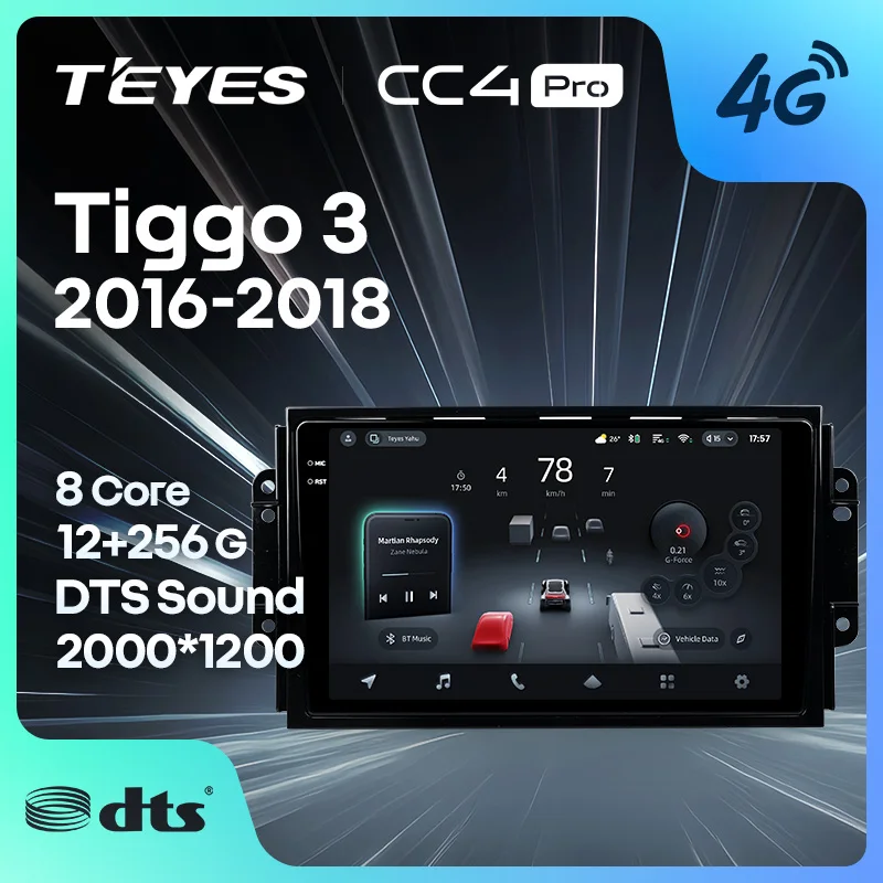 

TEYES CC4 PRO For Chery Tiggo 3 2016 - 2018 CarPlay Android Auto 2DIN Autoradio Radio Multimedia Stereo