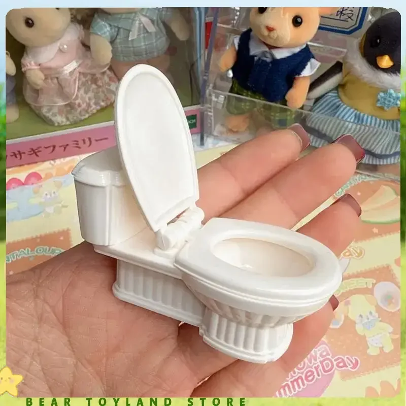 Sylvanian Families-Juego de cocina de figuras de Anime, juguetes para niños y niñas, Ternurines Calico Critters, Mini muebles bonitos, adornos pequeños