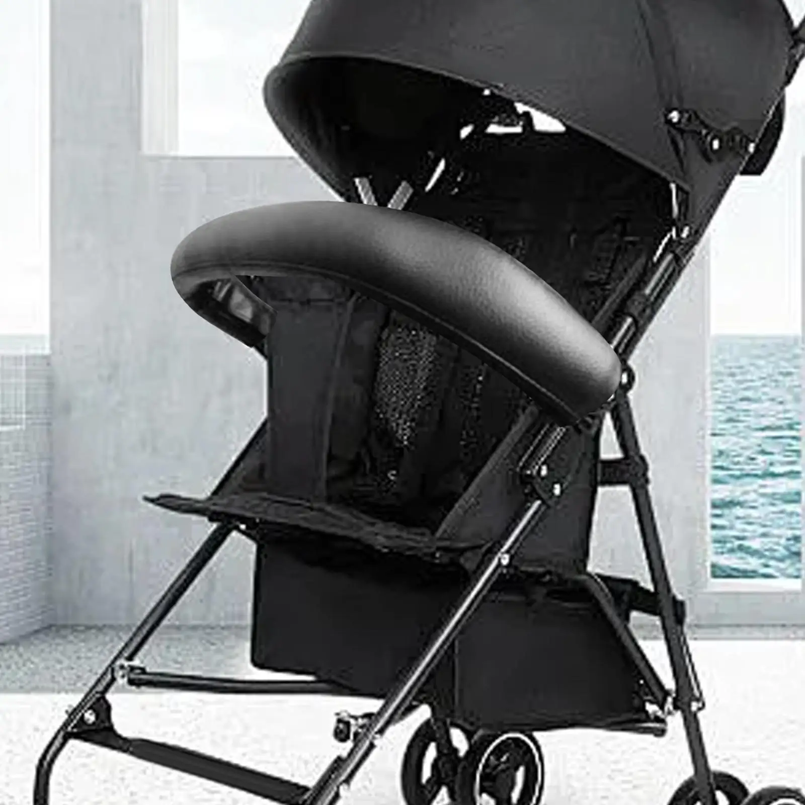 غطاء مقبض عربة الأطفال، غطاء مقبض مسند ذراع عربة الأطفال، مضاد للانزلاق، مقاوم للغبار، واقي مقود كرسي يدفع باليدين مقاوم للماء
