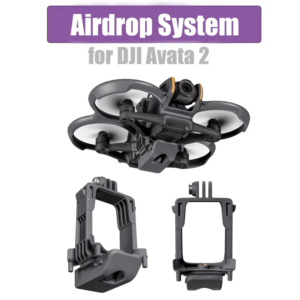 

Airdrop Dispenser with Extension Mount for DJI Avata 2 Rechargeable Fixed Bracket Payload Release Accessories Transport Device