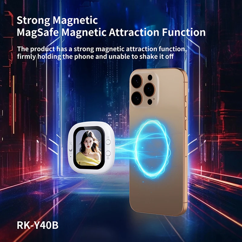 Magnetic Mobile Phone Rear Camera Selfie Monitor Wired Mini Mount Vlog Phone Rear Camera Selfie For Smartphone Hot Selling