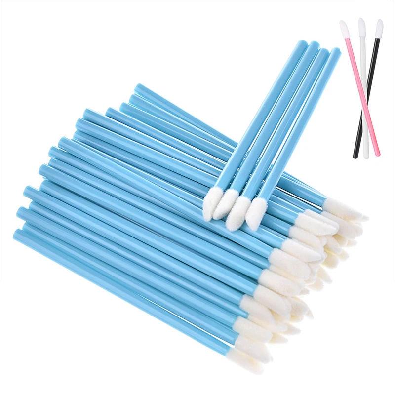 50-teiliges Einweg-Lippenpinsel-Make-up-Werkzeug, hohle Lippenstäbe, Nylon, Lipgloss-Stick, Applikator, Lippenstiftstäbe, Set, kosmetische Werkzeuge