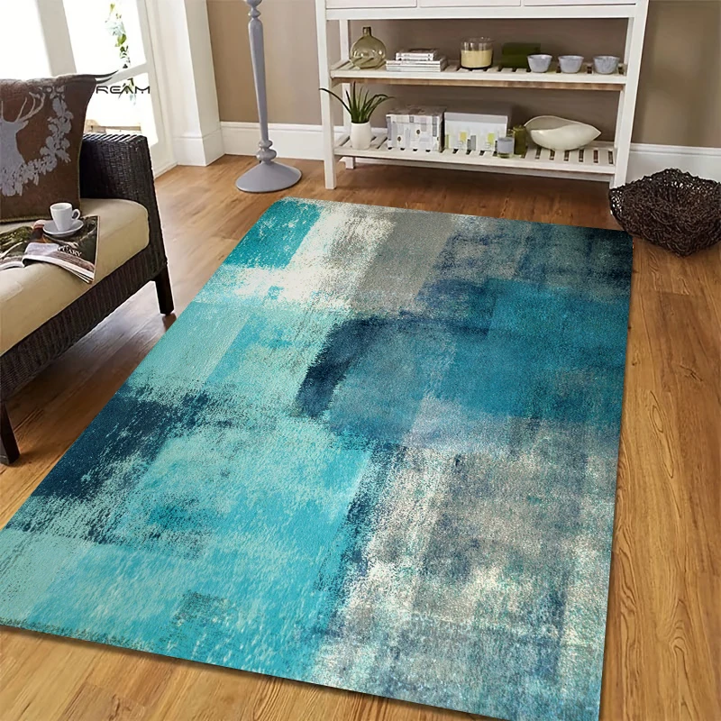 Abstract Art Painting Print Carpets Living Room Non-Slip Area Rugs for Home Bedroom Kitchen Doormat Machine Washable Floor Mat