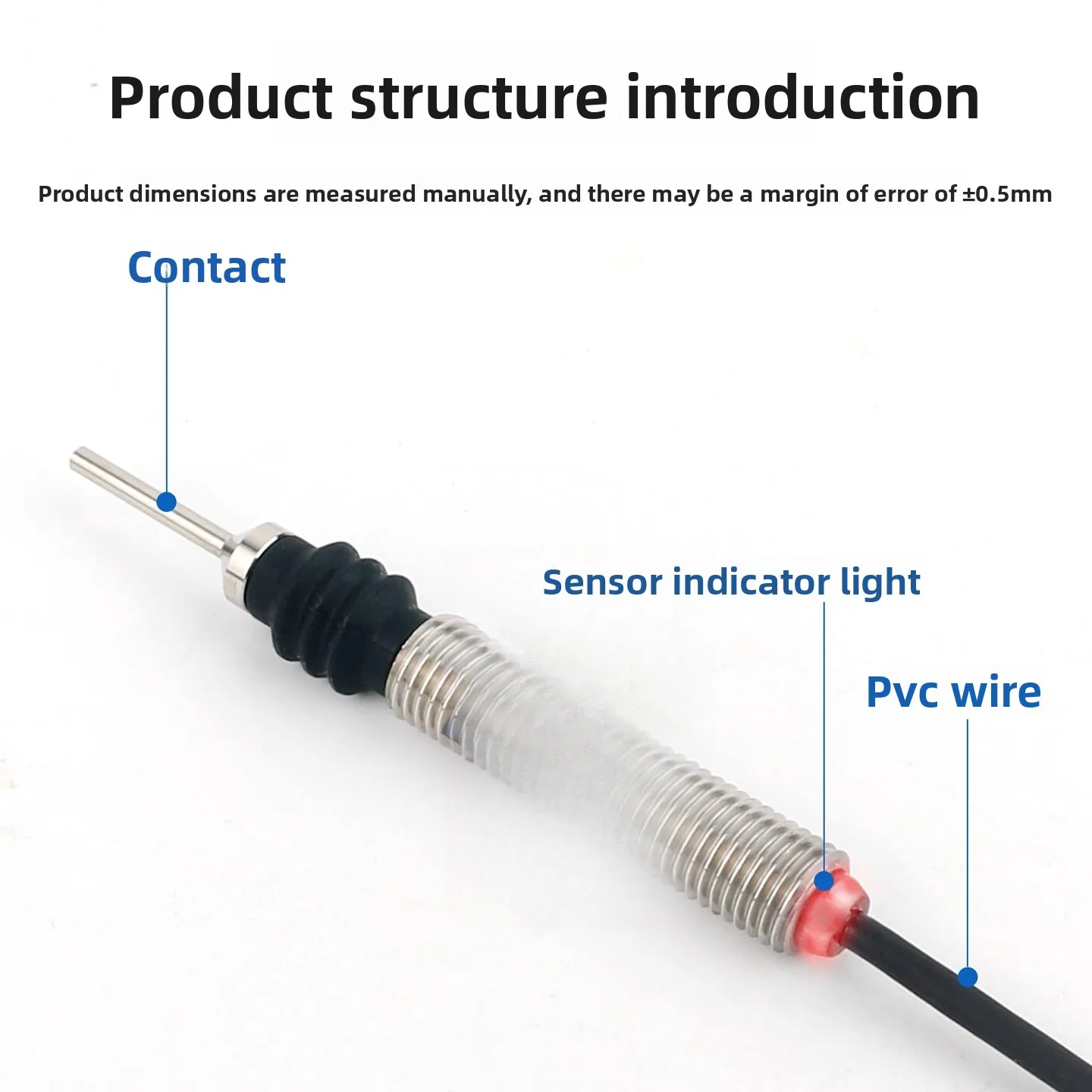Shockproof High-Precision M8 Contact Proximity Switch for CNC Machine Origin Reset & Displacement Detection & Tool Calibration