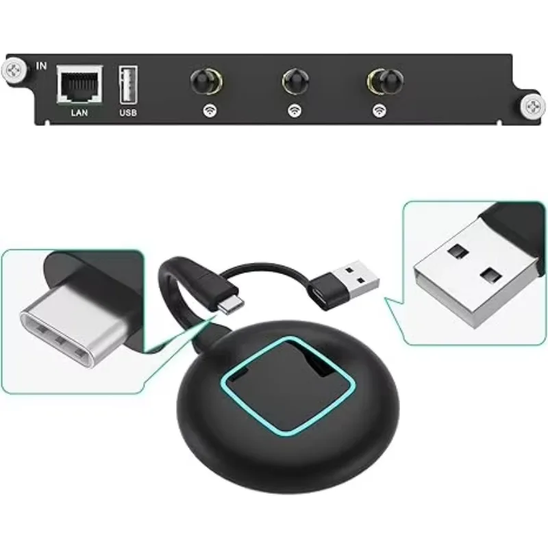 USB Type C Wireless Transmitter and Receiver, Wireless Transmission Card, 4 Multi Screen Display