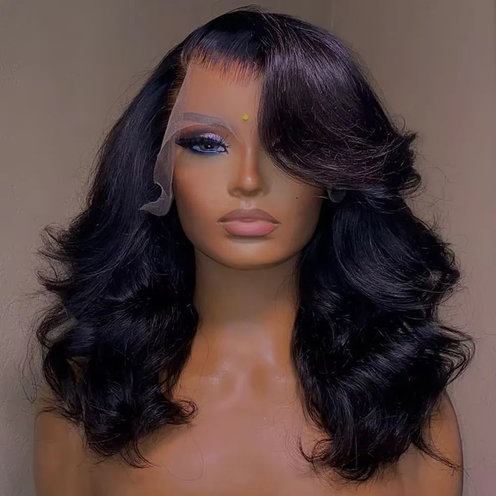

Body Wave Bob Wig 13x6 Transparent Lace Frontal Wig Brazilian Human Hair Wigs Virgin Remy Hair13x4 Lace Closure Wig 250% Density