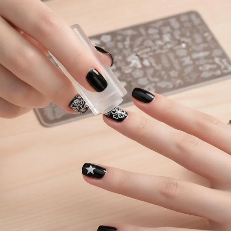 Christmas Snowflake Nail Stickers Heart Star Lily Flower Pattern Non-Toxic Safe Manicure Decals for Holiday Party