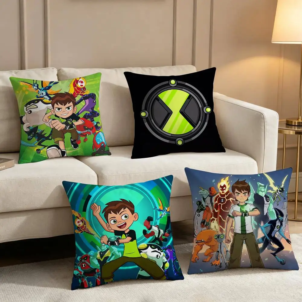 Anime B-Ben 10 Cushion Cover Inches Farmhouse Decor Home Throw Pillow Covers For Couch Decorations