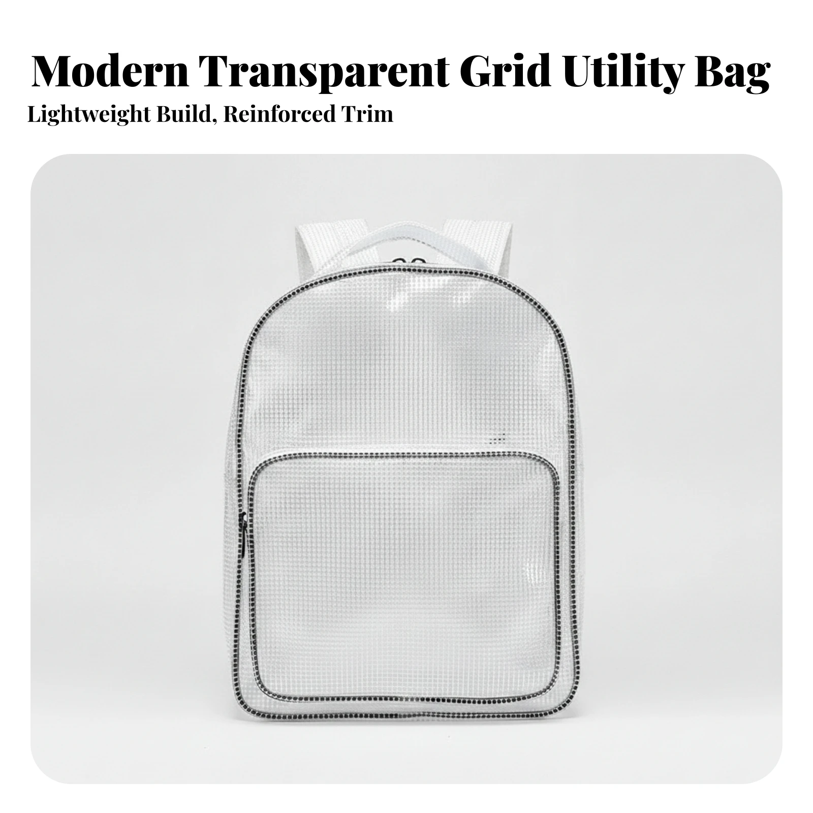 Clear Backpack Spacious Transparent Backpack Bookbag Water Resistant Rucksack Reinforced for Cleanroom Workers, Workplace