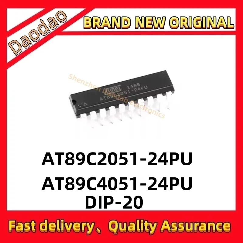 10Pcs AT89C2051-24PU AT89C4051-24PU AT89C2051 AT89C4051 IC MCU Chip DIP-20