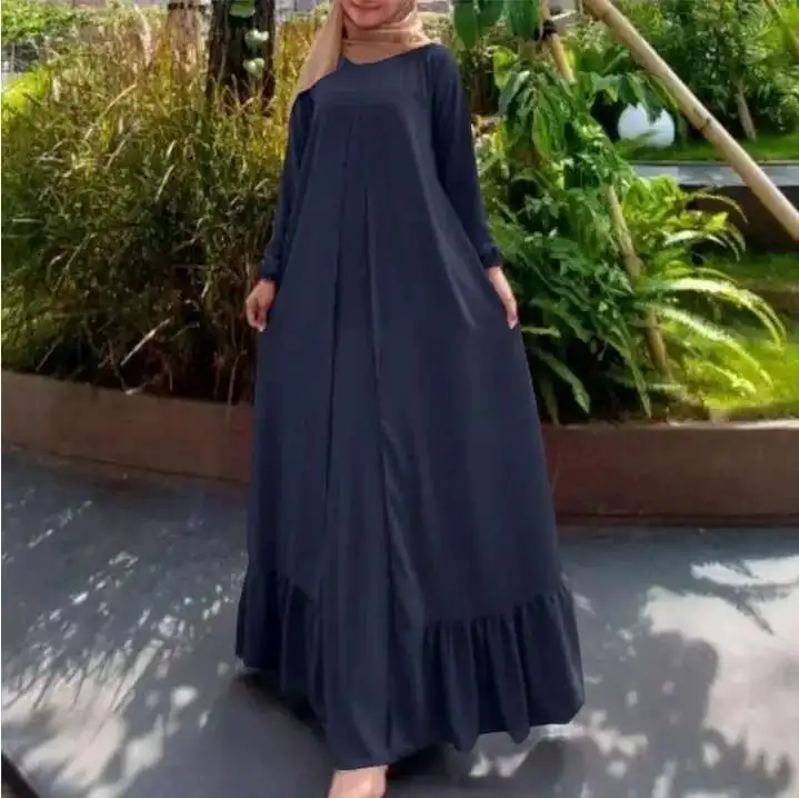 2025 ใหม่มุสลิมยาว Robe ผ้าฝ้ายผ้าลินินหลวมแขนยาวเดินทางชุดยาว Ramadan ดูไบหรูหราอิสลาม Elegant