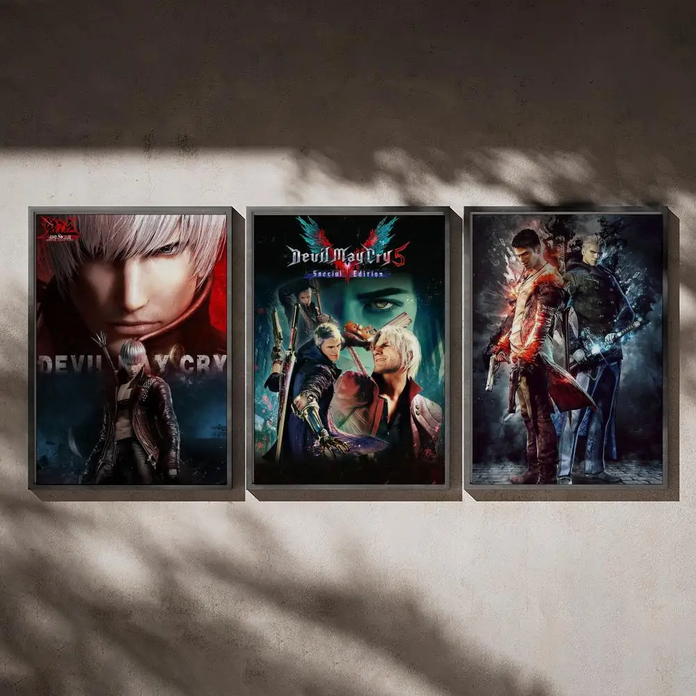 D-Devil M-May Cry-S المشارك يطبع حائط لوح رسم صورة فنية غرفة المعيشة ديكور المنزل قائمة التتبع غطاء ألبوم الموسيقى