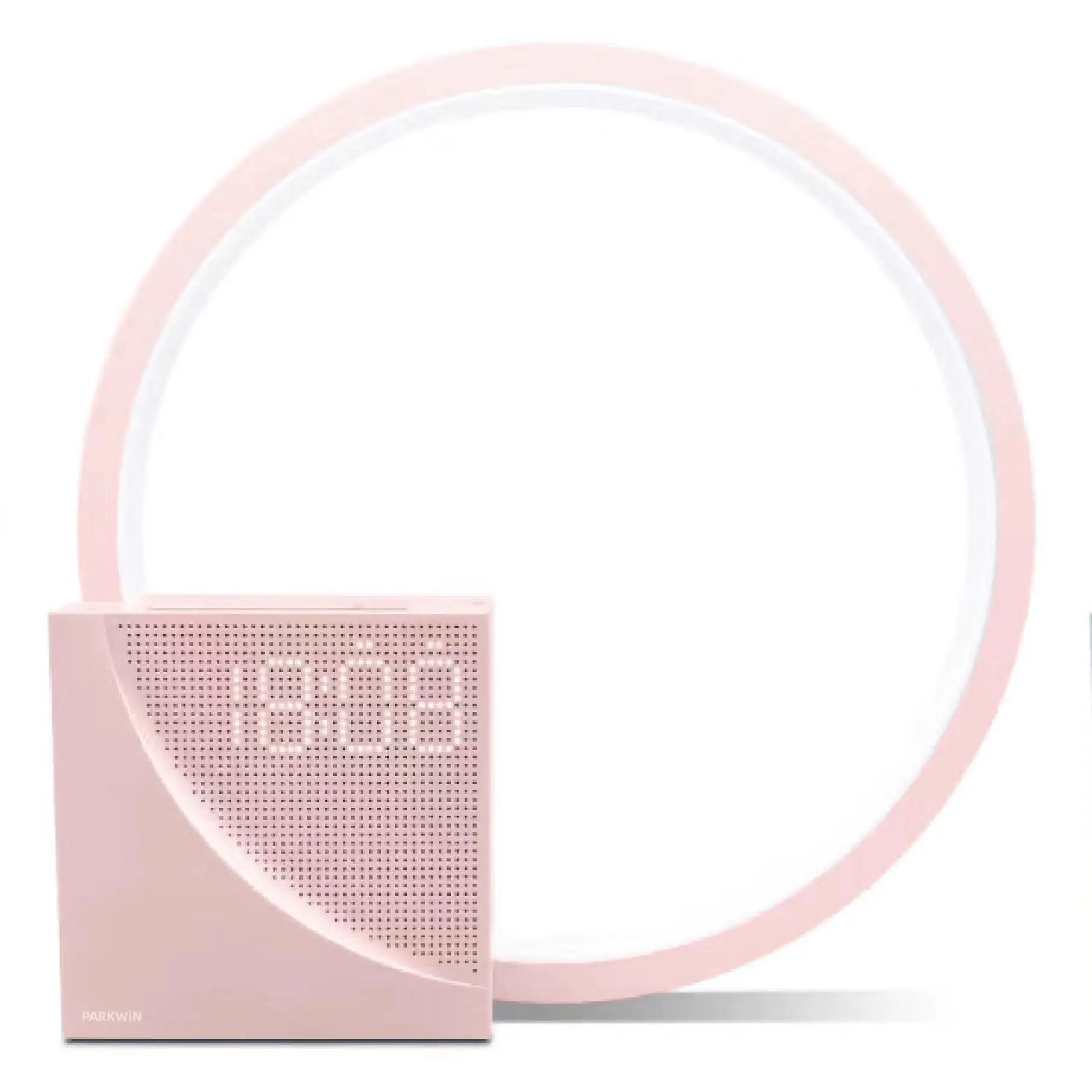Creative Ring LED Alarm Clock, Dual Alarm Mode Warm Wake-up Light with Snooze & Power-off Memory, Multifunctional Bedside
