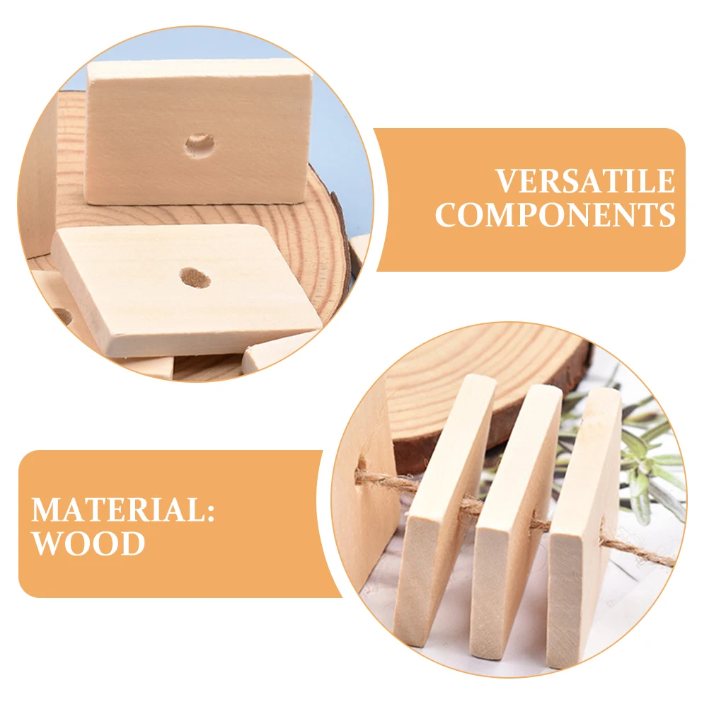 

Versatile Wooden Block Parrot Toy Decorative Bird Chewing Toy for Teething in Bird Nest Accessories