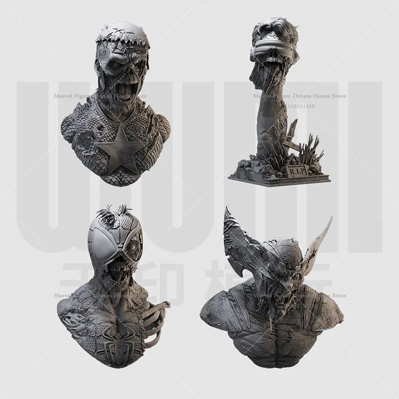 1/16 1/10 масштаб Multiverse параллельный супергерой космический зомби герой DIY самособранный GK 3D бюст смола неиспанный мужской куклы игрушки