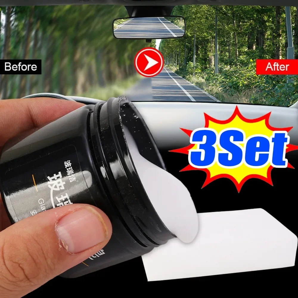 120g Car Glass Oil Film Cleaner Universal Car Windshield Rearview Mirror Polishing Paste Minor Scratch Grinding Repair Agent