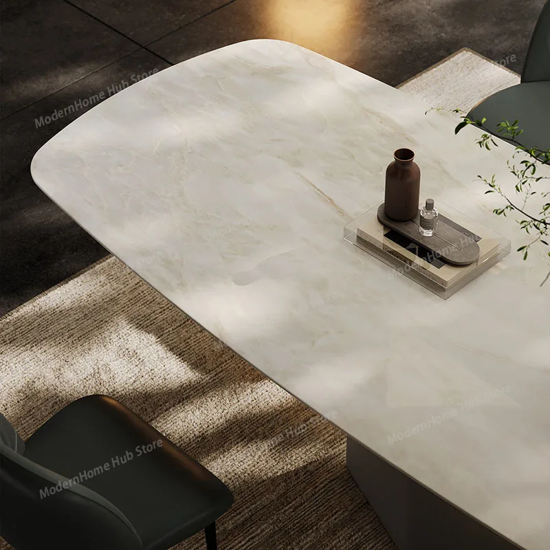 Marble Kitchen Dining Table Mobile Luxury Nordic Extending Dining Table Designer Lounge Mesas De Comedor Living Room Furniture