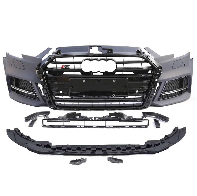 

Car accessories Auto body kit For S3 front bumper rear with grill radiator mesh PP Material 2017 - 2019