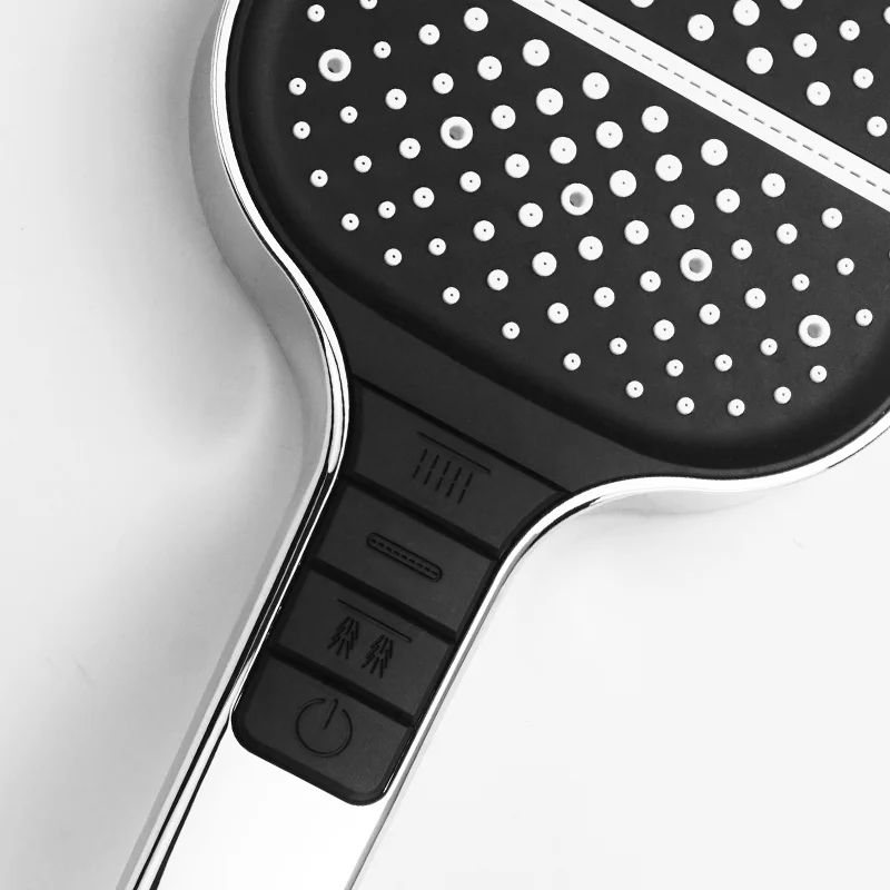 7 Functions Shower Head Adjustable Shower Riser High Pressure Rainfall Showerheads Sliding Bar for Bathroom Accessories White