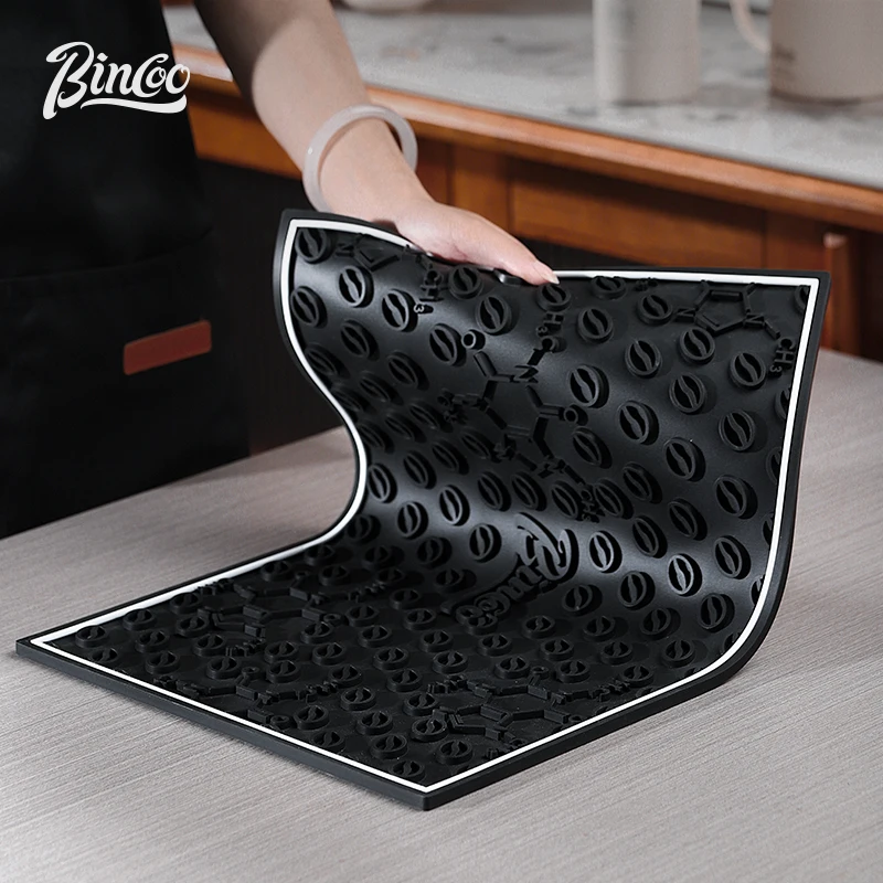 Bincoo Coffee Bar Storage Mat Water Filter Mat Italian Coffee Utensil Pressed Powder Cloth Powder Mat Thickeneded and Foldableable