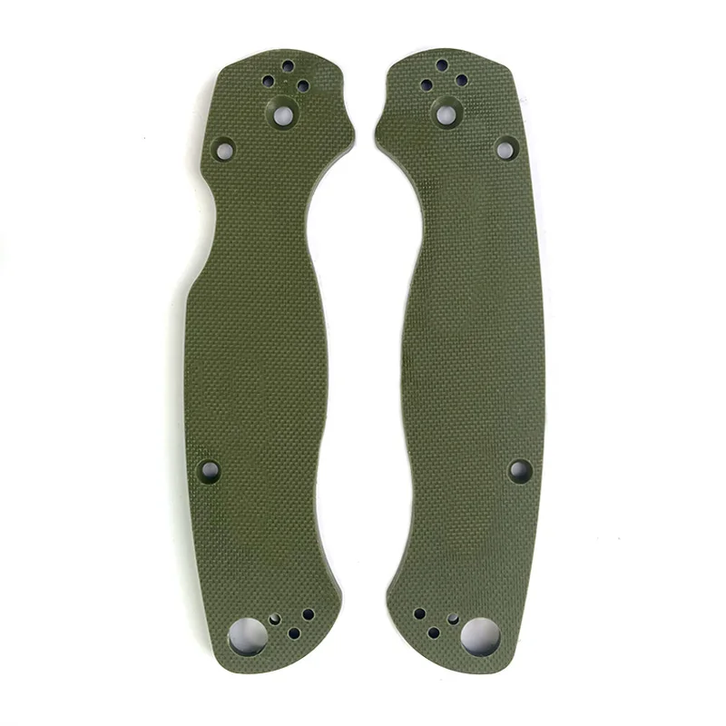 Pair of G10 Finished Knife Grip Panels - Multiple Colors/Sizes, Plain , Fits DIY Spyderco Paramilitary 2 & C81 Models