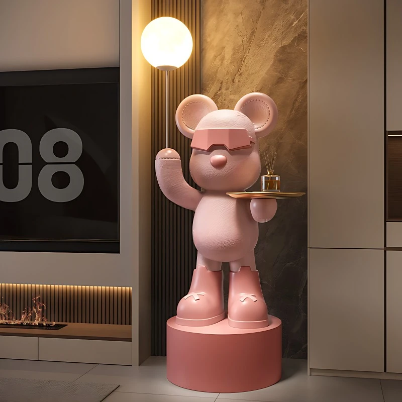 New Violent Bear Large Ornaments Living Room Decoration Light Luxury Large Floor Statues for Decoration Sculptures Decor