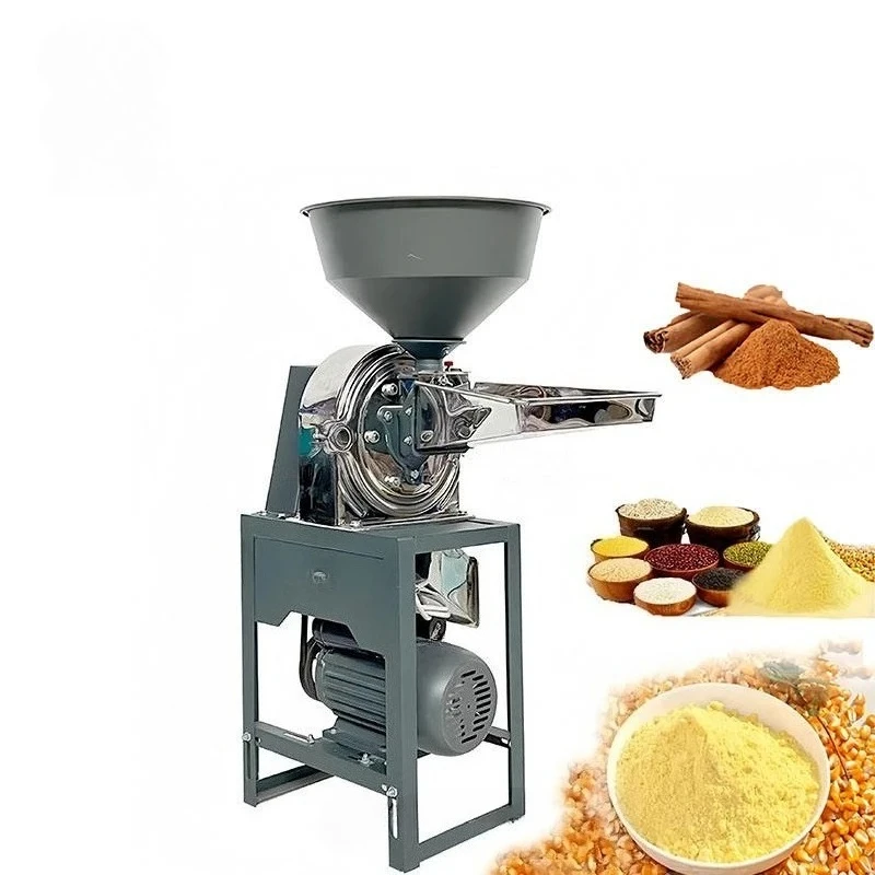 Double Mesh 3kW Copper Core C28 Stainless Steel Grinder Grain Flour Machine Feed Mill for Aquaculture