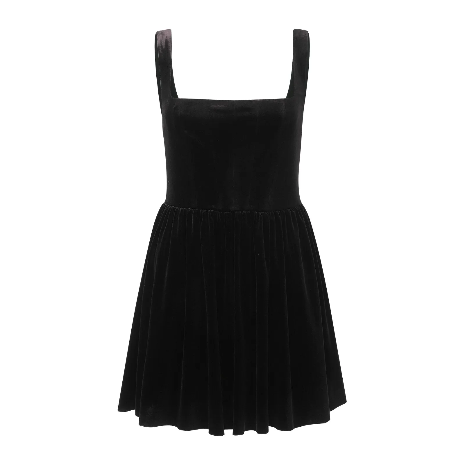 Women Sexy Pleated Corset Dress Sleeveless Bodycon Velvet Mini Dress For Party Club Cocktail Backless Elegant Evening Dresses