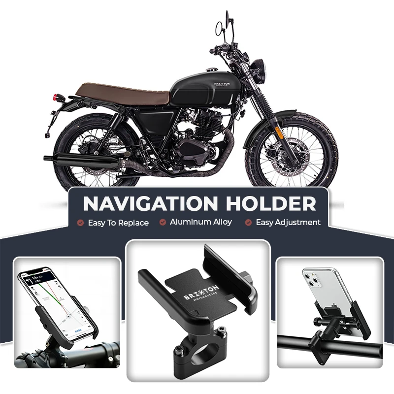 Для BRIXTON Cromwell 125 1200 BX BX150 Felsberg 250, универсальный регулируемый держатель для телефона из сплава для мотоцикла, кронштейн, подставка GPS