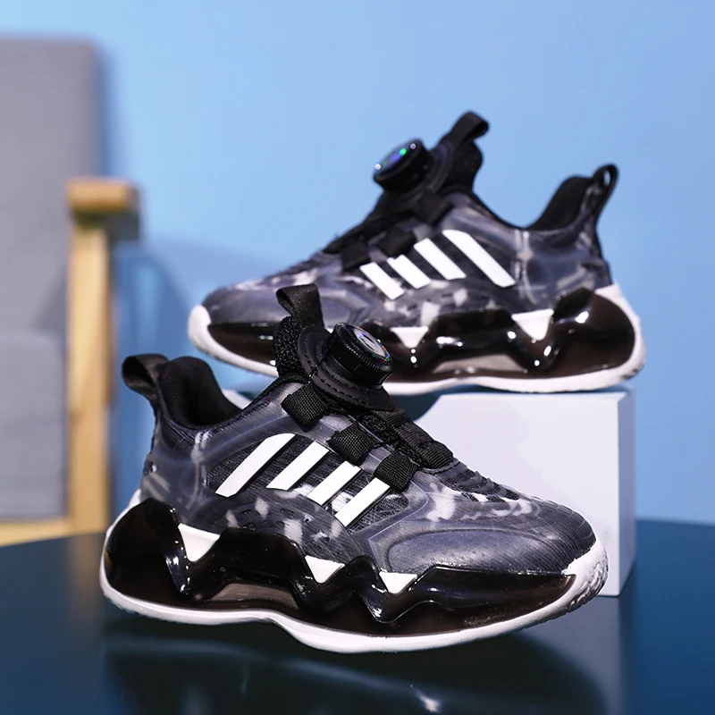 

Высококачественные кроссовки для мальчиков, роскошные детские баскетбольные кроссовки, модная нескользящая школьная спортивная обувь для бега на резиновой подошве для мальчиков