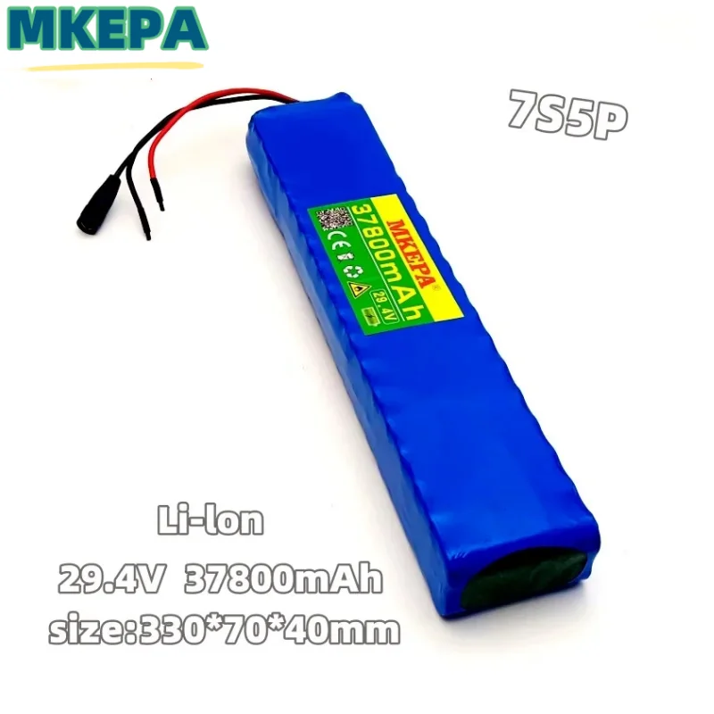 Brand new 7S5P 29.4V 37800mAh 24V rechargeable lithium-ion battery pack 18650 For Rechargeable battery+charger 2A