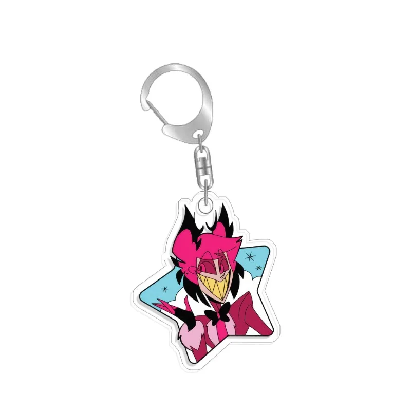 Anime for Hazbin Hotel Figure Fizzarolli Asmodeus Acrylic Selfmade Cartoon Keychain Backpack Pendant Game FansGift Ornaments